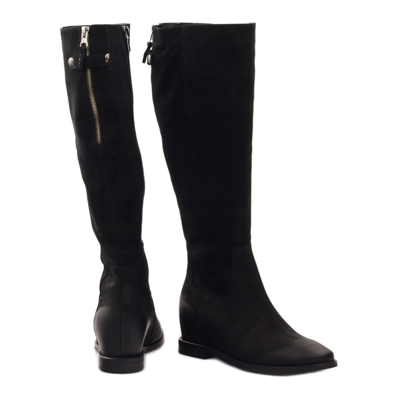 Boots with a decorative Edeo 3138 zipper black 3