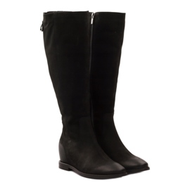 Boots with a decorative Edeo 3138 zipper black 4