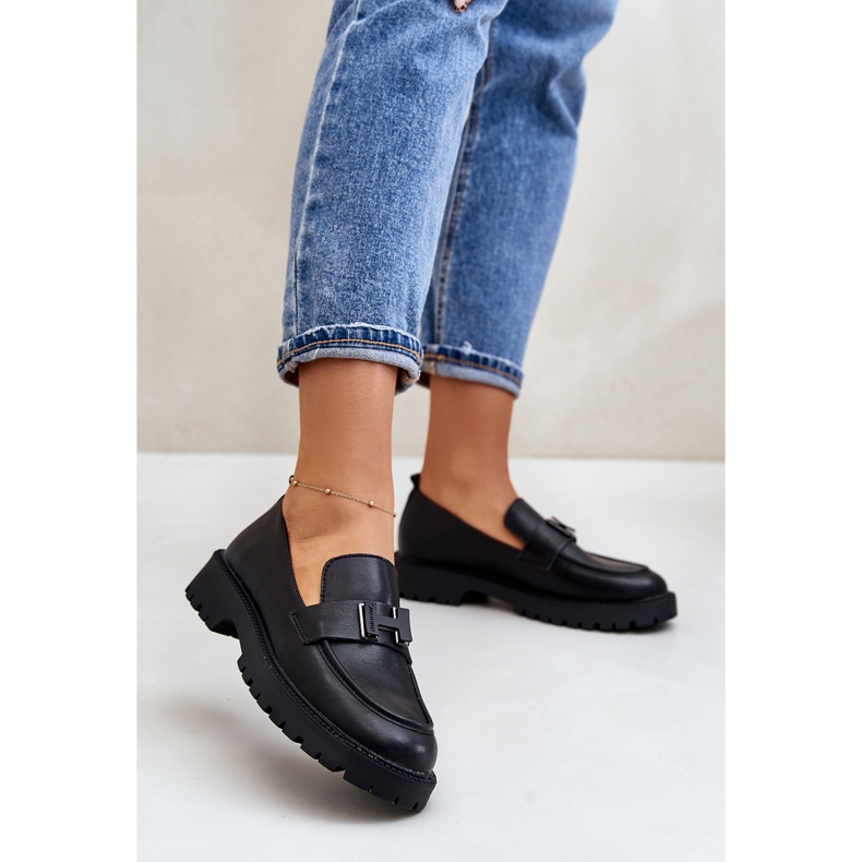 Women's Leather Moccasins Vinceza 62187 Black 2