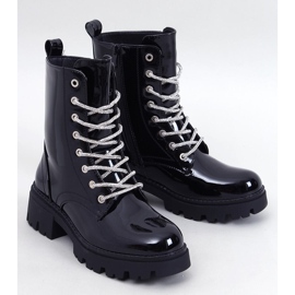Quanes Mirror patent leather combat boots black 1