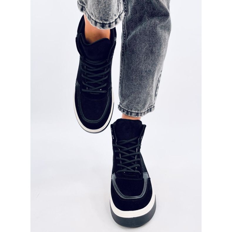 Riess Black high-top sneakers 1