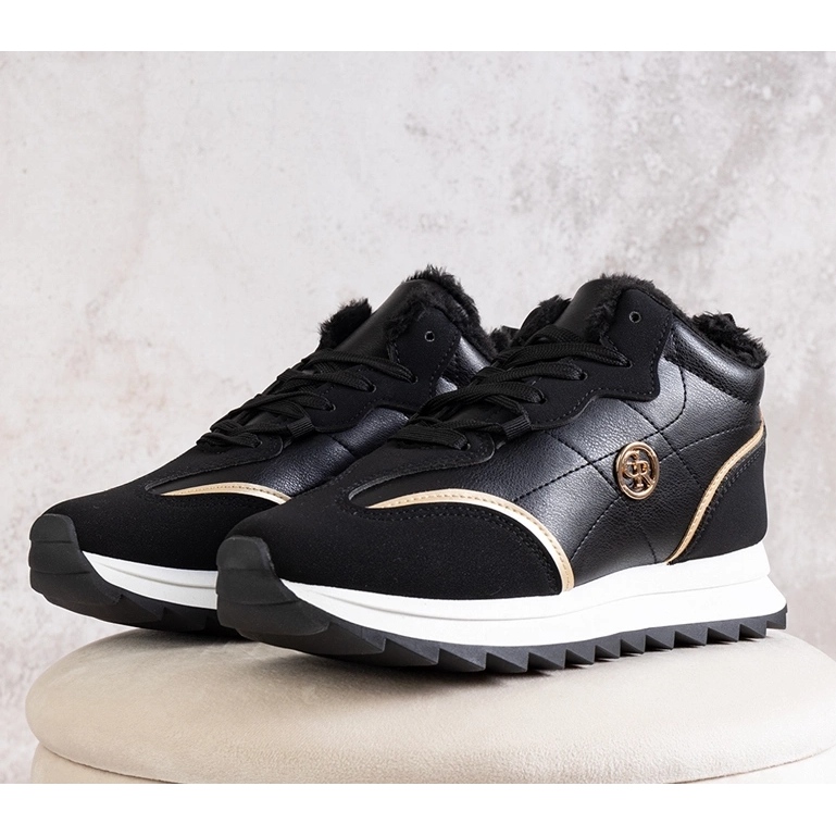 Black insulated high top sneakers Mikaela 1