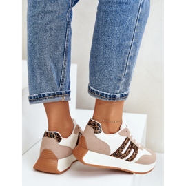 Sneakers Sports Shoes On The Platform Leopard Women Beige Thari 2