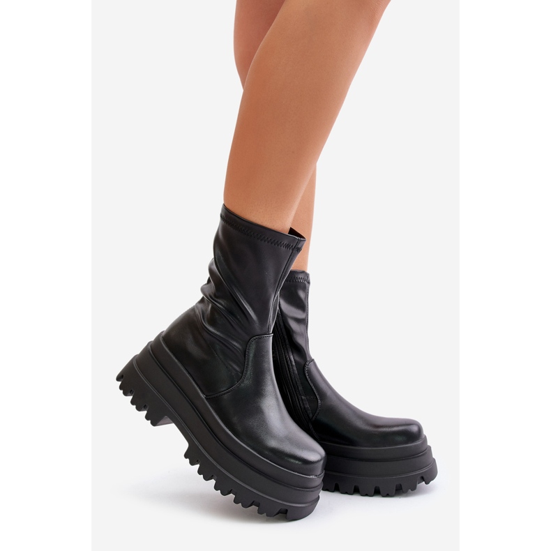 Ankle Boots On A Massive Platform Black Florinara 1