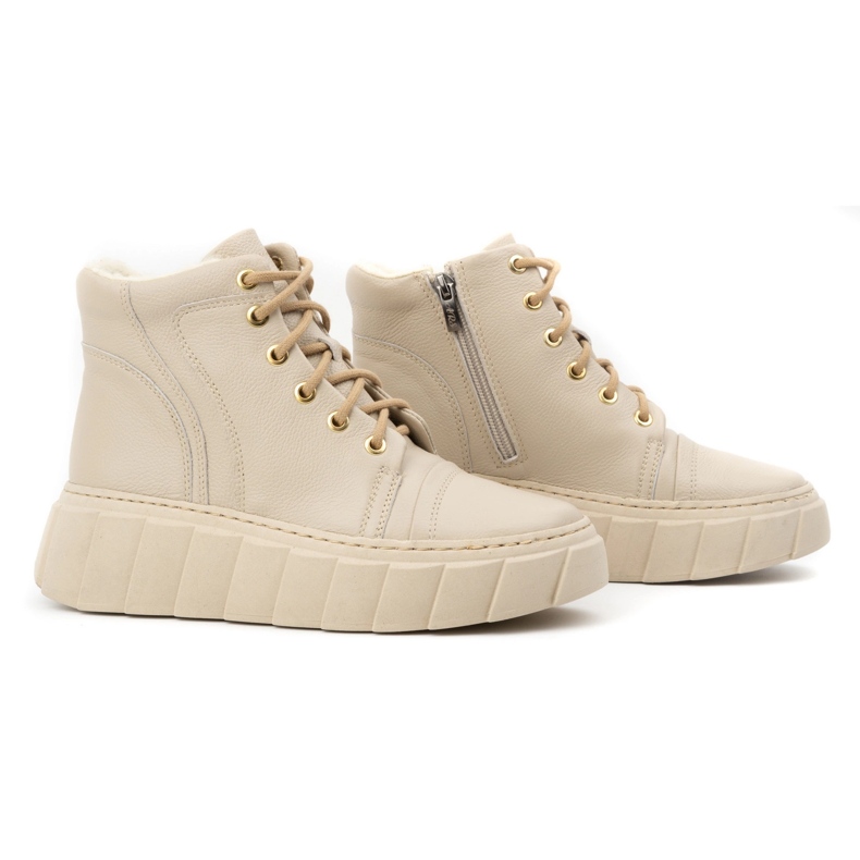 Olivier Winter insulated leather ankle boots for women 1179 beige 2 Olivier Winter insulated leather ankle boots for women 1179 beige 2