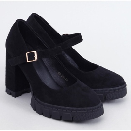 Dresse Black Strappy Platform Pumps 1