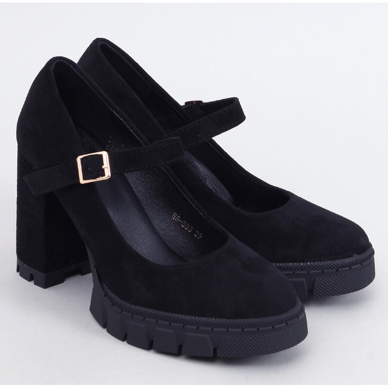 Dresse Black Strappy Platform Pumps 1