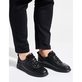 Men's black sports shoes 1