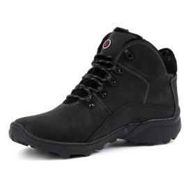 KOMODO Men's shoes winter leather ankle boots 903K Black 2