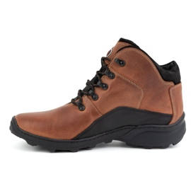 KOMODO Men's shoes winter leather ankle boots 903K brick brown 1