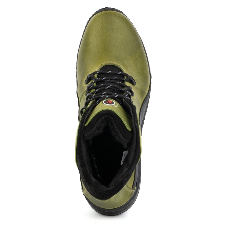 KOMODO Men's shoes ankle boots leather winter 903K green 1