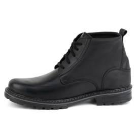 KOMODO Men's shoes winter leather ankle boots 935K black 1