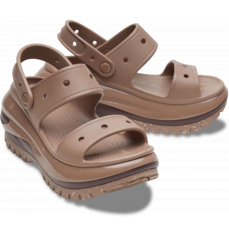 ウォールナット Crocs Mega Crush Sandal Brown Flip-Flops – Fashionable Shoes