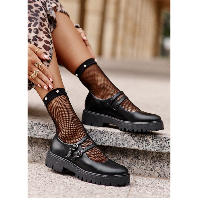 Women's Strappy Half Shoes Black Rialuna 1