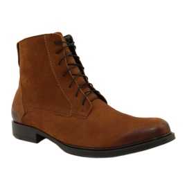 Olivier Men's winter leather boots 7006KB brown 1
