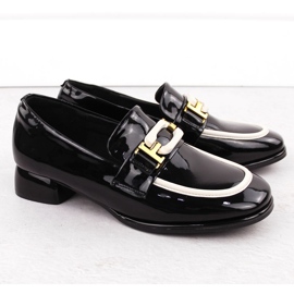 Leather ladies loafers black Artiker 55C0104 2