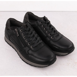 Men's leather casual shoes black T.Sokolski J24-72 2