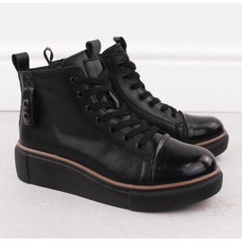 Women's leather ankle boots insulated black T.Sokolski Z24-218 2