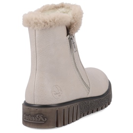 Women's ankle boots with fur beige Rieker Y3481-60 1 Women's ankle boots with fur beige Rieker Y3481-60 1
