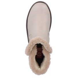 Women's ankle boots with fur beige Rieker Y3481-60 2 Women's ankle boots with fur beige Rieker Y3481-60 2