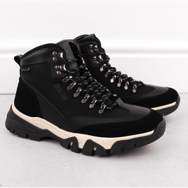 Men's leather waterproof boots black Big Star OO174182 1