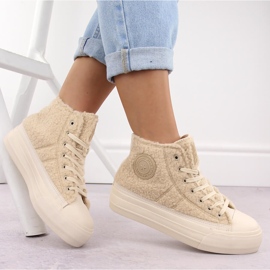 Big Star OO274A444 beige sheepskin insulated sneakers 1 Big Star OO274A444 beige sheepskin insulated sneakers 1