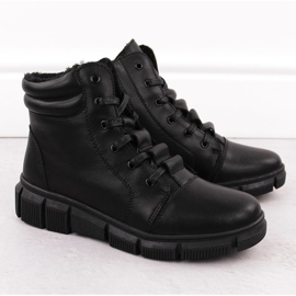 Women's leather boots on the platform black T.Sokolski Z24-335 2