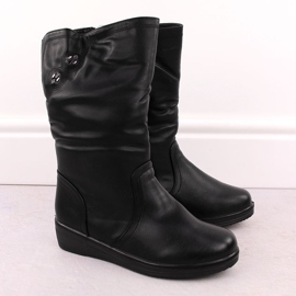 Women's insulated ankle boots on a rise, black T.Sokolski SCA273 1