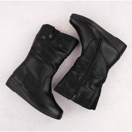 Women's insulated ankle boots on a rise, black T.Sokolski SCA273 2