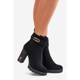 Insulated Women's Ankle Boots With Zipper Black Narielis 1