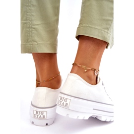 Fabric Platform Sneakers Big Star LL274150 White 3