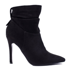 W. Potocki Elegant women's boots on a Potocki high heel black 1