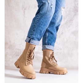 Beige ankle boots with elastic shaft Zogba 1 Beige ankle boots with elastic shaft Zogba 1