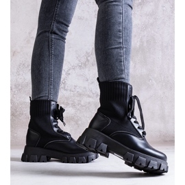 Black ankle boots with elastic shaft Zogba 1