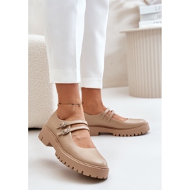 Women's Strappy Half Shoes Beige Rialuna 2