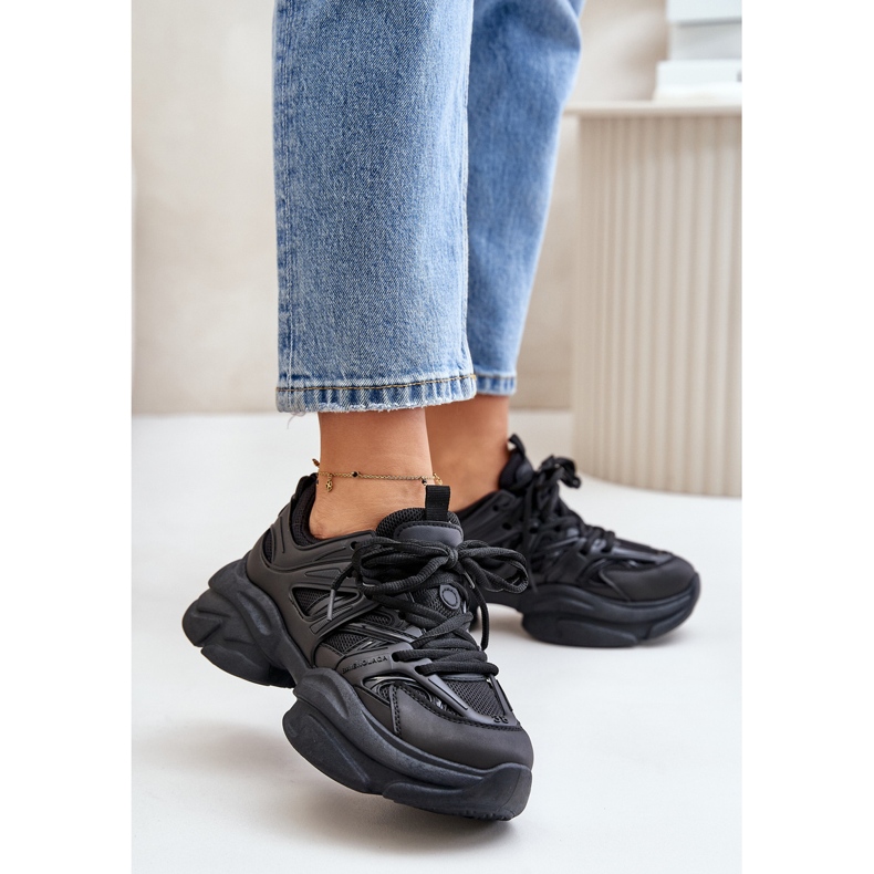 Women's Sneakers On A Massive Sole Black Amoserna 2