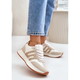 Sneakers Sports Shoes On Platform Women Beige Thari 2