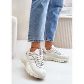 Leather Women's Sneakers On The Platform Big Star OO274A221 HI-POLY System White 2 Leather Women's Sneakers On The Platform Big Star OO274A221 HI-POLY System White 2