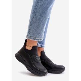 Platform Sports Shoes Leather Black Artiker 55C0035 1