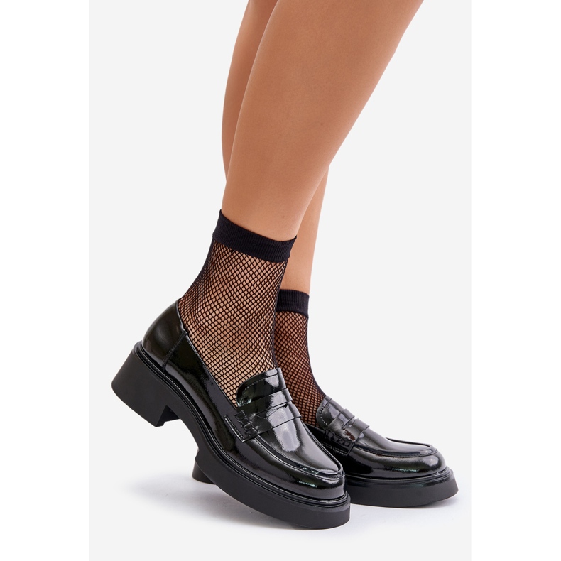 S.Barski Patent Leather Loafers Women's D&A JC42-62 Black 1 S.Barski Patent Leather Loafers Women's D&A JC42-62 Black 1