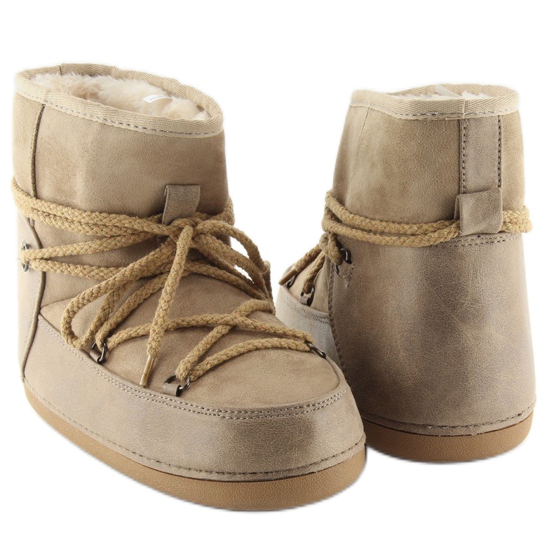 Beige moon snow boots HW9500 beige 1