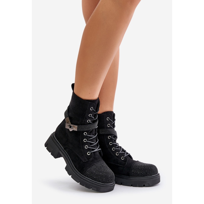 Insulated Worker Ankle Boots With Decoration S.Barski HY42-281 Black 1