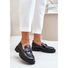 Women's Patent Leather Moccasins Vinceza 62187 Black 2