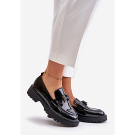 Women's Patent Leather Moccasins Vinceza 62187 Black 1