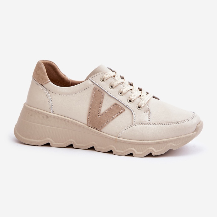 Leather Women's Sports Shoes Vinceza 7918 Beige 1 Leather Women's Sports Shoes Vinceza 7918 Beige 1