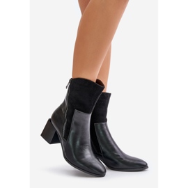 Insulated Women's Ankle Boots With High Heels Black Relabina 1