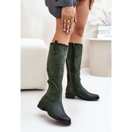 Jezzi Women's Insulated Boots Above The Knee With Zipper Green Ivasira 2 Jezzi Women's Insulated Boots Above The Knee With Zipper Green Ivasira 2