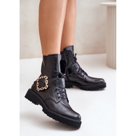 Zazoo 2951 Patent Leather Ankle Boots With Decorative Buckle Black 2 Zazoo 2951 Patent Leather Ankle Boots With Decorative Buckle Black 2