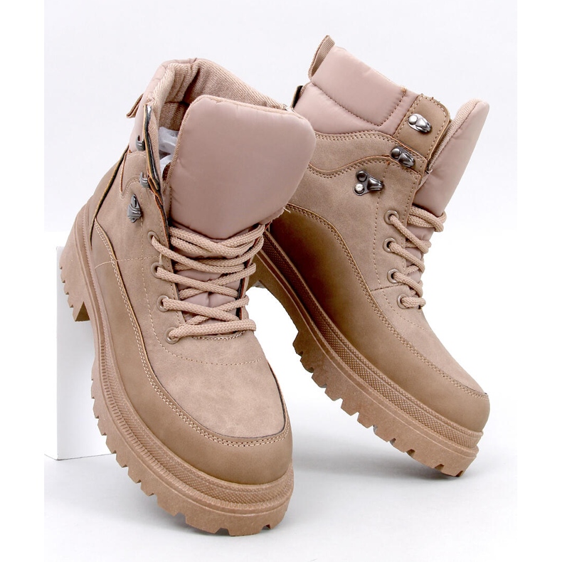 Mathen Khaki Trapper Boots beige 1
