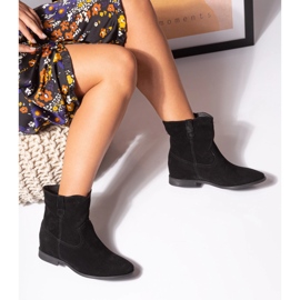 BUTDAM Kwk wedge boots leather suede black 1